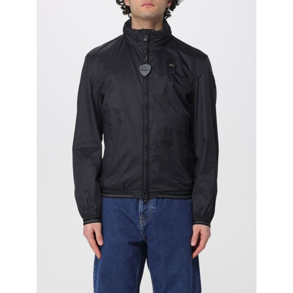 Blauer Men Blauer Polyester Bomber Jacket